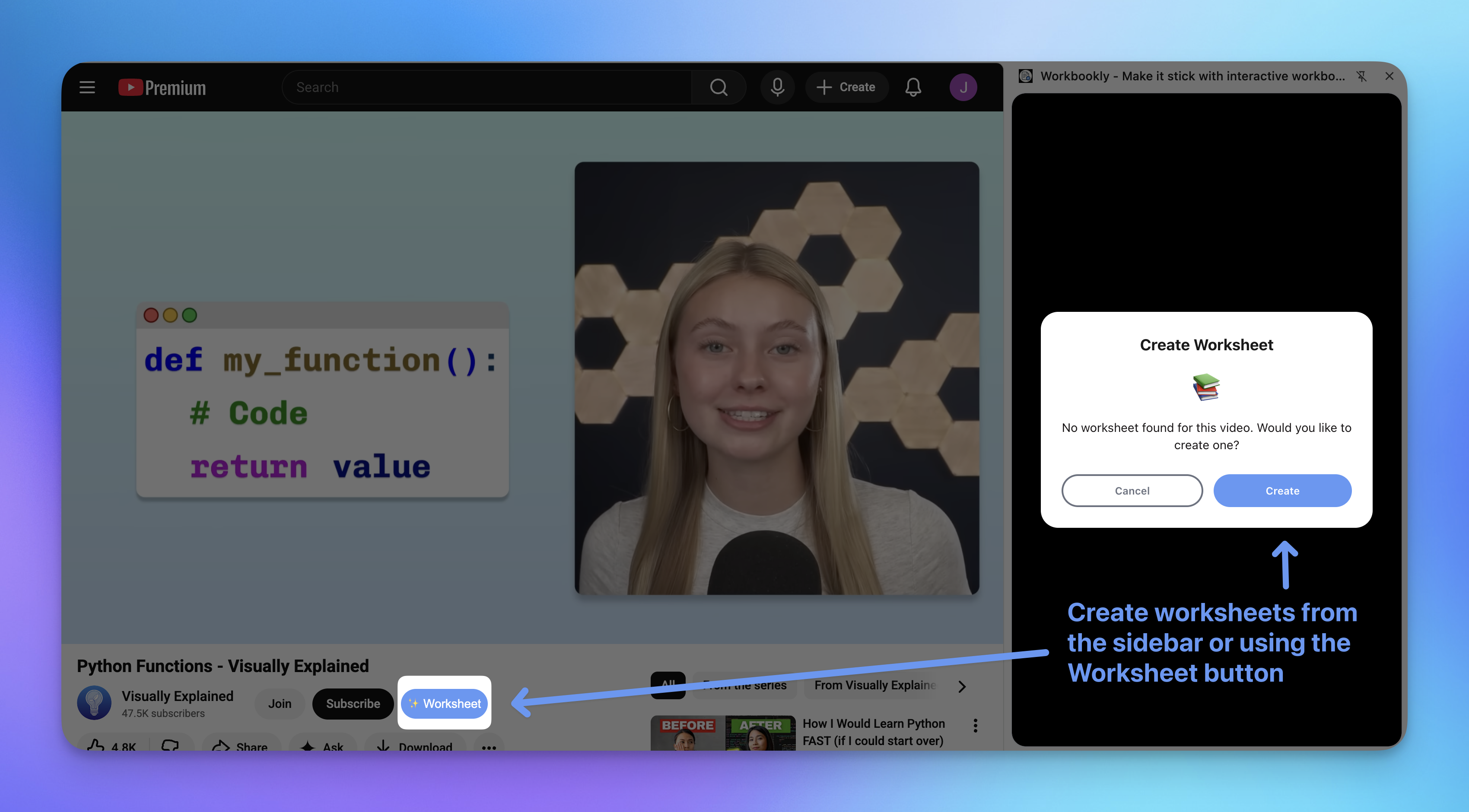 One Click Import from YouTube