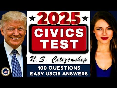 2025 USCIS Official Civics Test Questions & Answers, U.S. Citizenship (One Easy Answer) Random Order