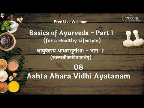 08 | ASHTA AHARA VIDHI AYATANAM | Basics of Ayurveda | Dr. Gitanjali S